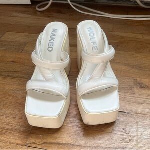Naked Wolfe Indiana white Strappy Sandals
